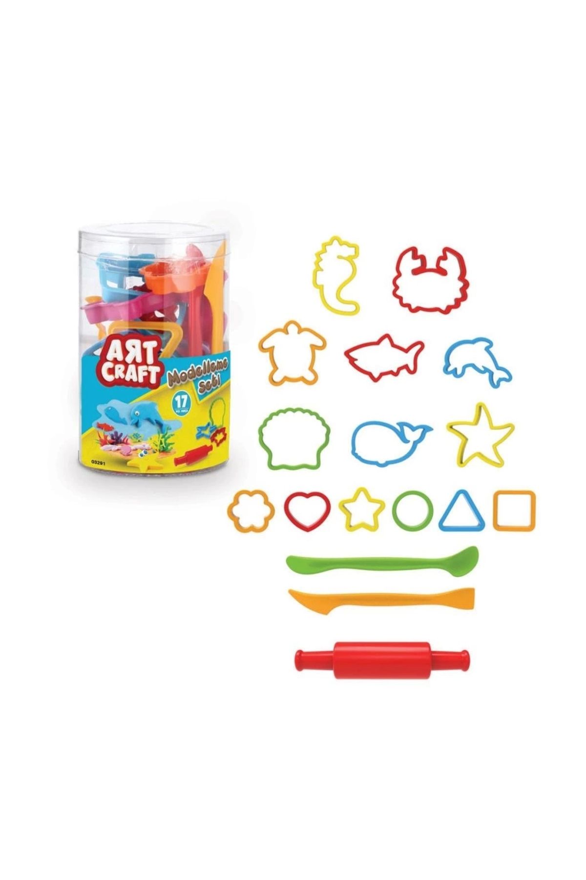Finetoo Çocuk 03291 Art Craft Modelleme Seti 17 Parça -Dede