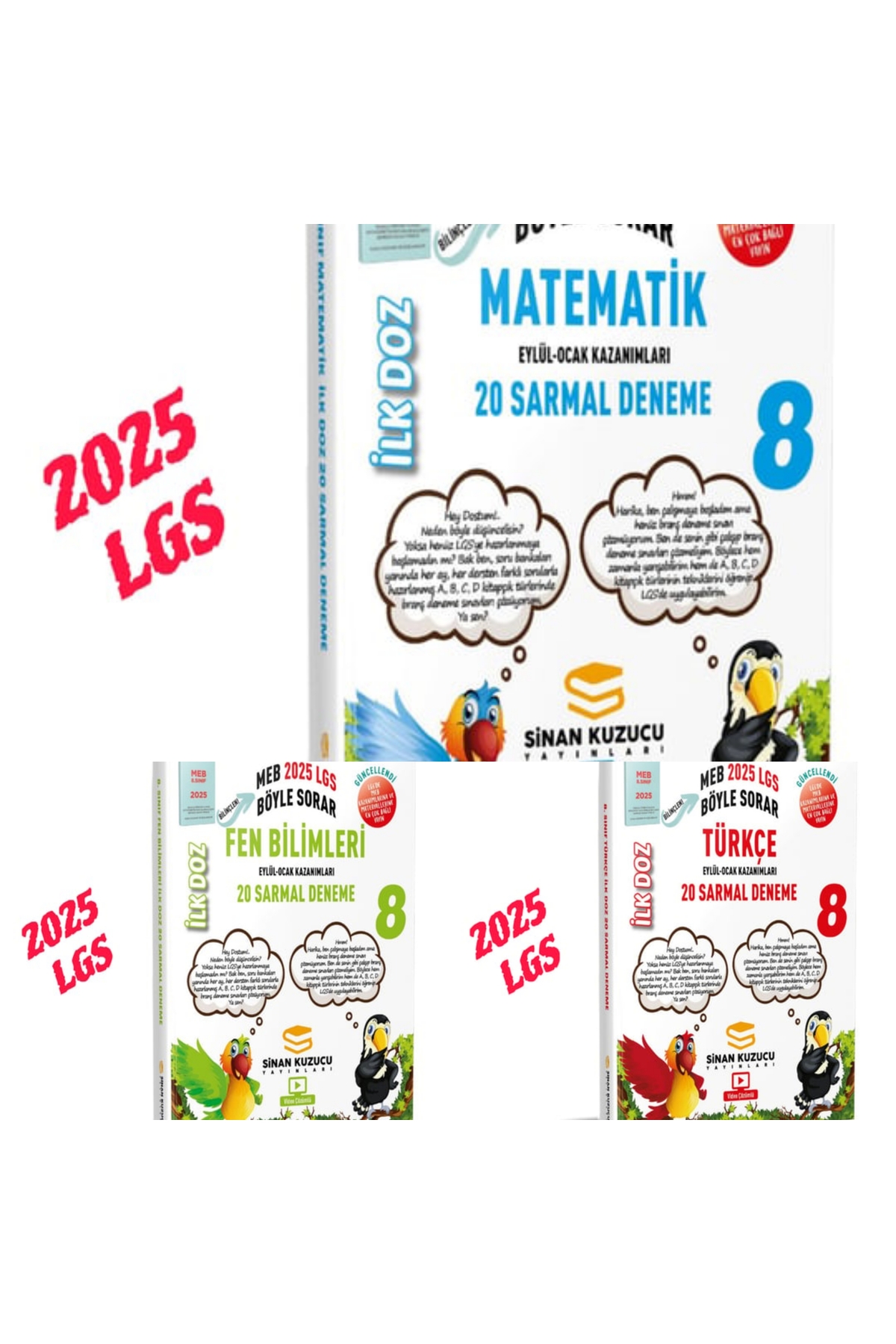 SİNAN KUZUCU YAYINLARI 8.sınıf 20 Sarmal Deneme Ilk Doz 3'lü Fen
