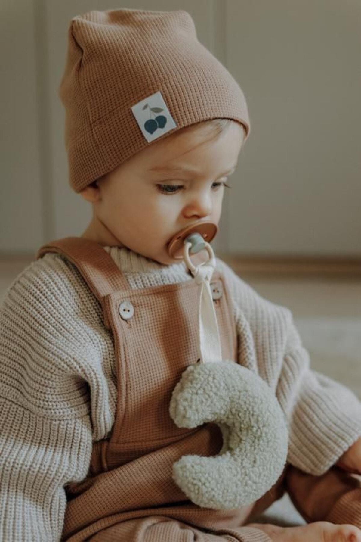 vivimade Teddy Moon Emzik Askısı Krem Klipsli