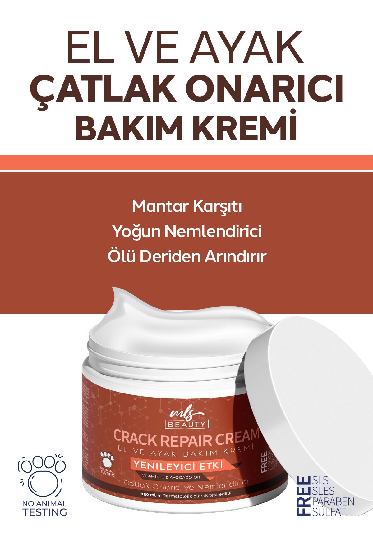 milacus Yumuşatıcı Ayak Tırnak Beyazlatıcı Etki Topuk Çatlak Koku Giderici Nemlendirici Ayak Bakım Kremi