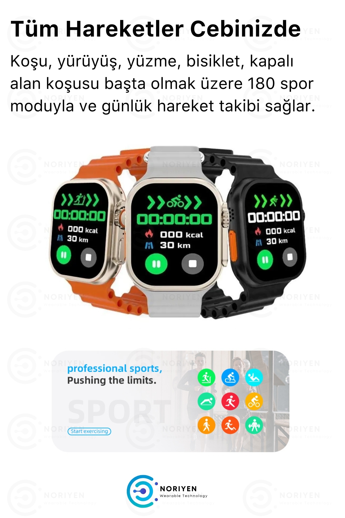 Yeni Nesil Watch 8 Ultra 4 Kordonlu Spor Ve Sağlık Sensörlü Ios Android Bluetooth T20 Akıllı Saat