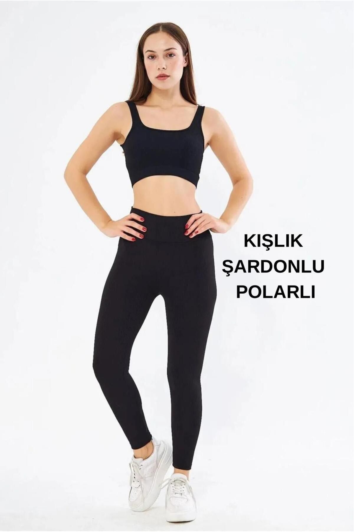 SOSYETE AVM Colanți Cu Talie Înaltă, Cu Nervuri, Cu Fleece În Interior Femeie - XL