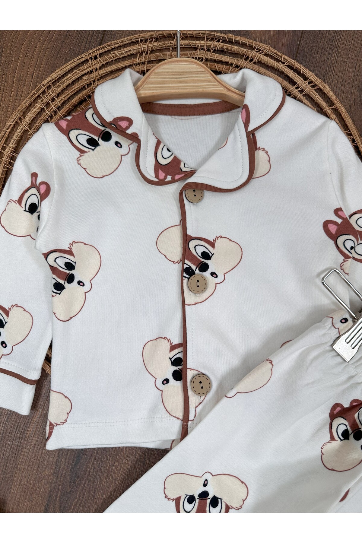 tiwitibaby Bebek ve Çocuk Pijama %100 Pamuk Yumuşak Doku Önden Düğmeli Mevsimlik Bebek Pijama Takımı fotoğrafı 5 (önizleme)