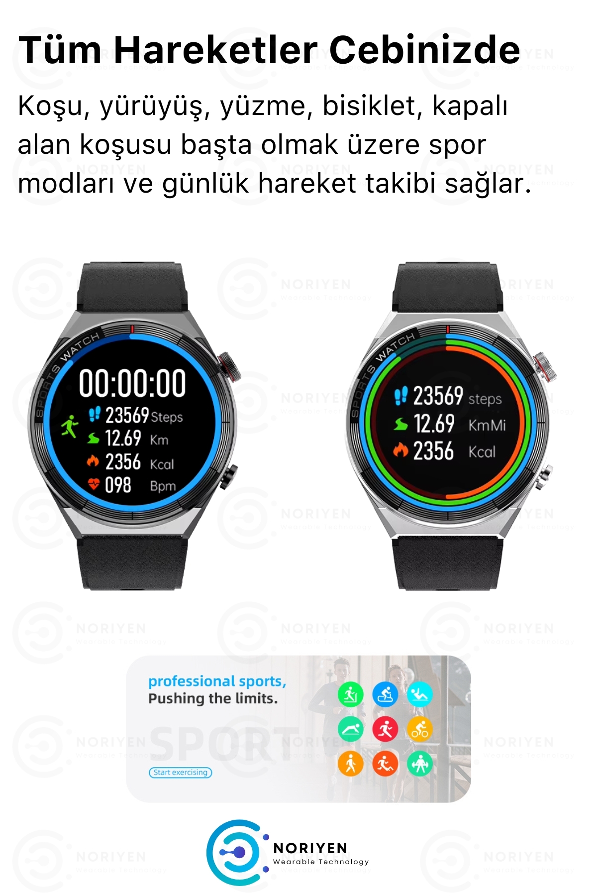 Yeni Nesil Premium IPS Tam HD Ekran Sesli Asistan NFC Çift Kordon Bluetooth DT3 Mate Akıllı Saat