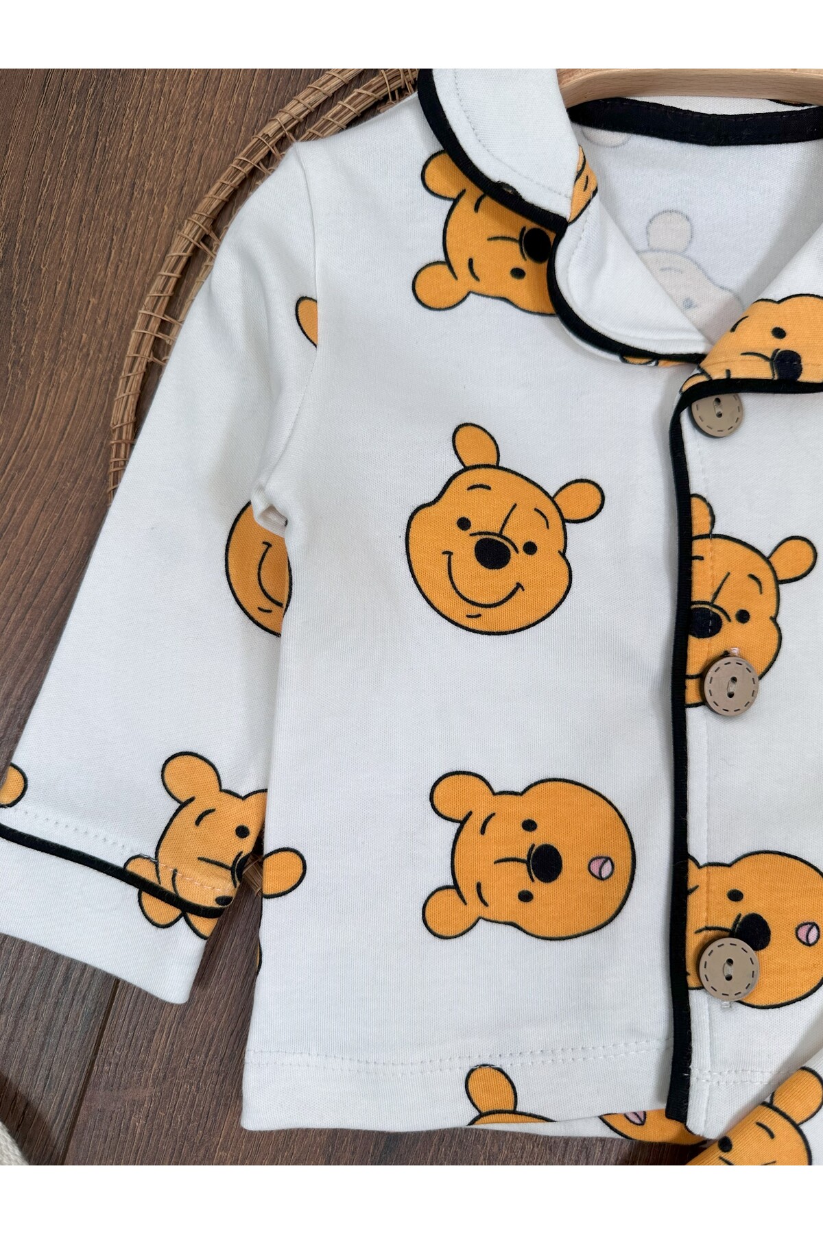 tiwitibaby Bebek ve Çocuk Pijama %100 Pamuk Yumuşak Doku Önden Düğmeli Mevsimlik Erkek Bebek Pijama Takımı fotoğrafı 4 (önizleme)