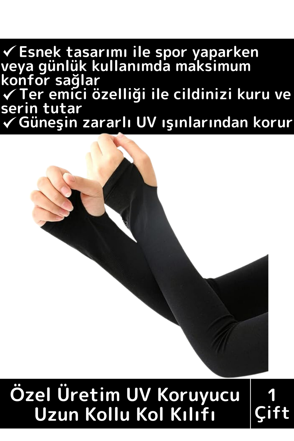 Wintoup Premium Yüksek Kaliteli UV Koruyucu Esnek Ter Emici Motorsiklet Tesettür Spor Uzun Kol Kılıfı 1 Çift