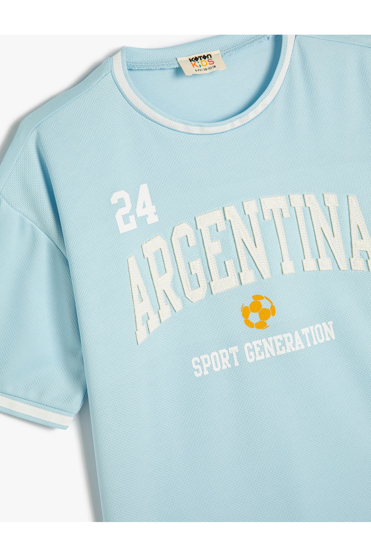 Koton-Tricou supradimensionat cu imprimeu Argentina - mânecă scurtă, gât crew 3