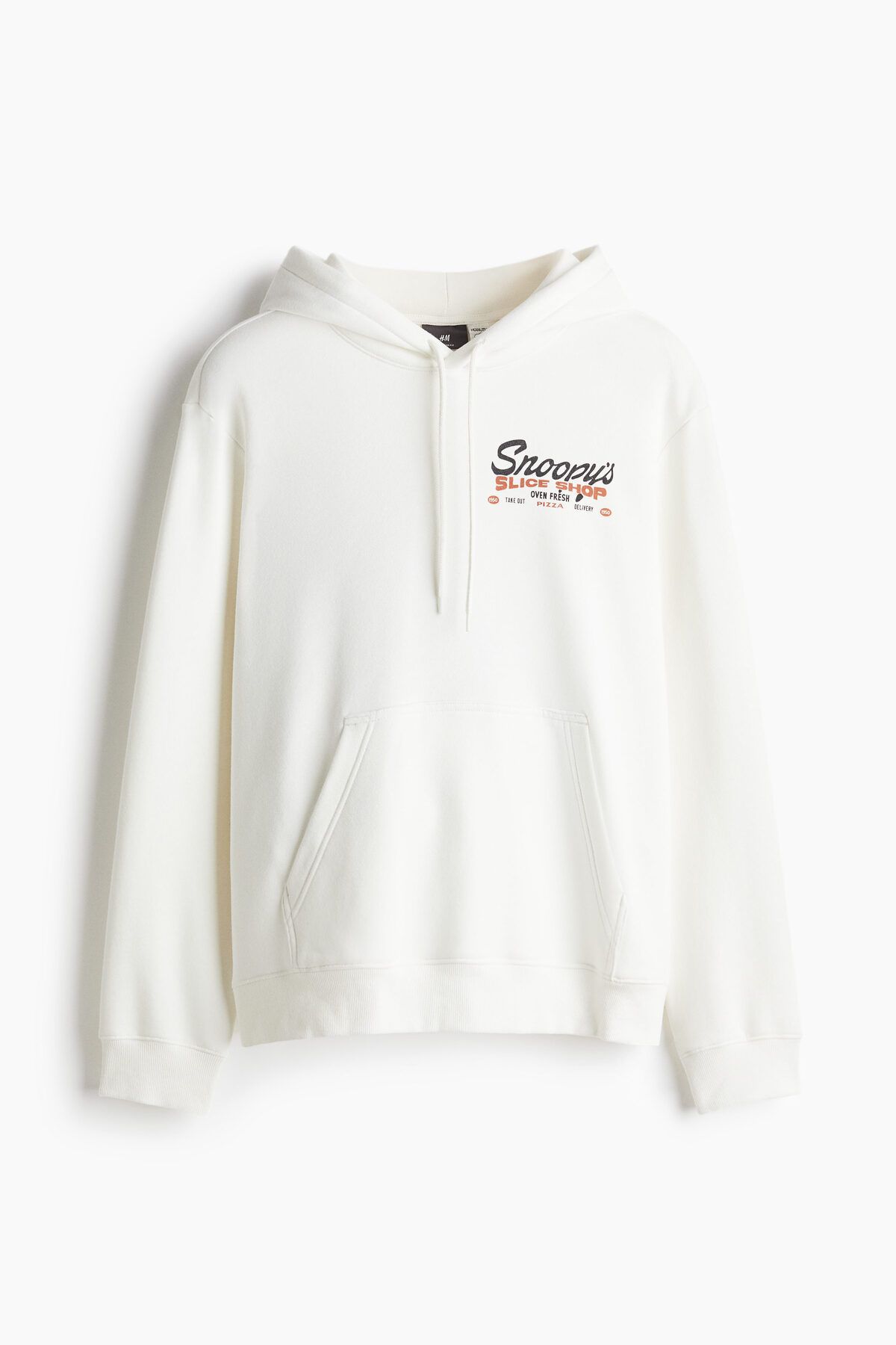 سویشرت سفید مردانه هود متناسب به طور منظم بالا H M H&M