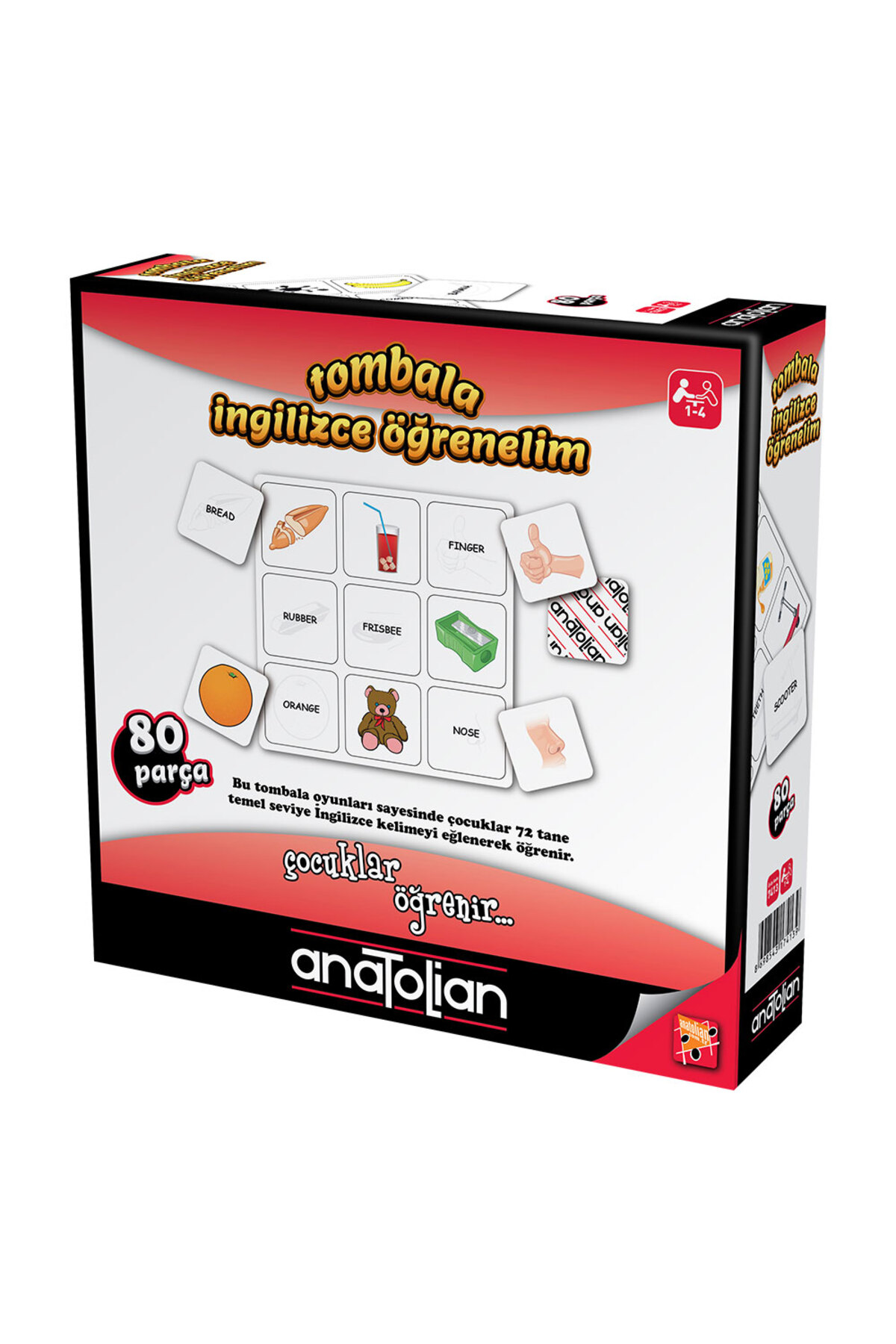 Let's Learn English - 80 Pieces Educational Game Bingo 7413