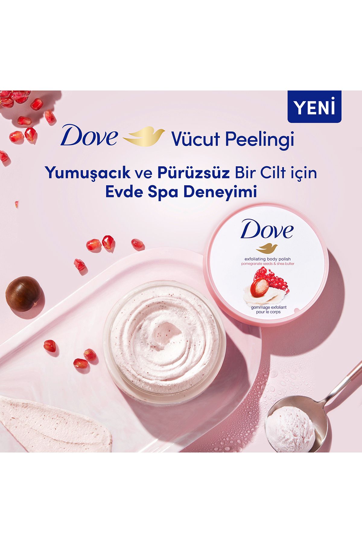 Dove-مقشر الجسم ببذور الرمان وزبدة الشيا 225 مل 3