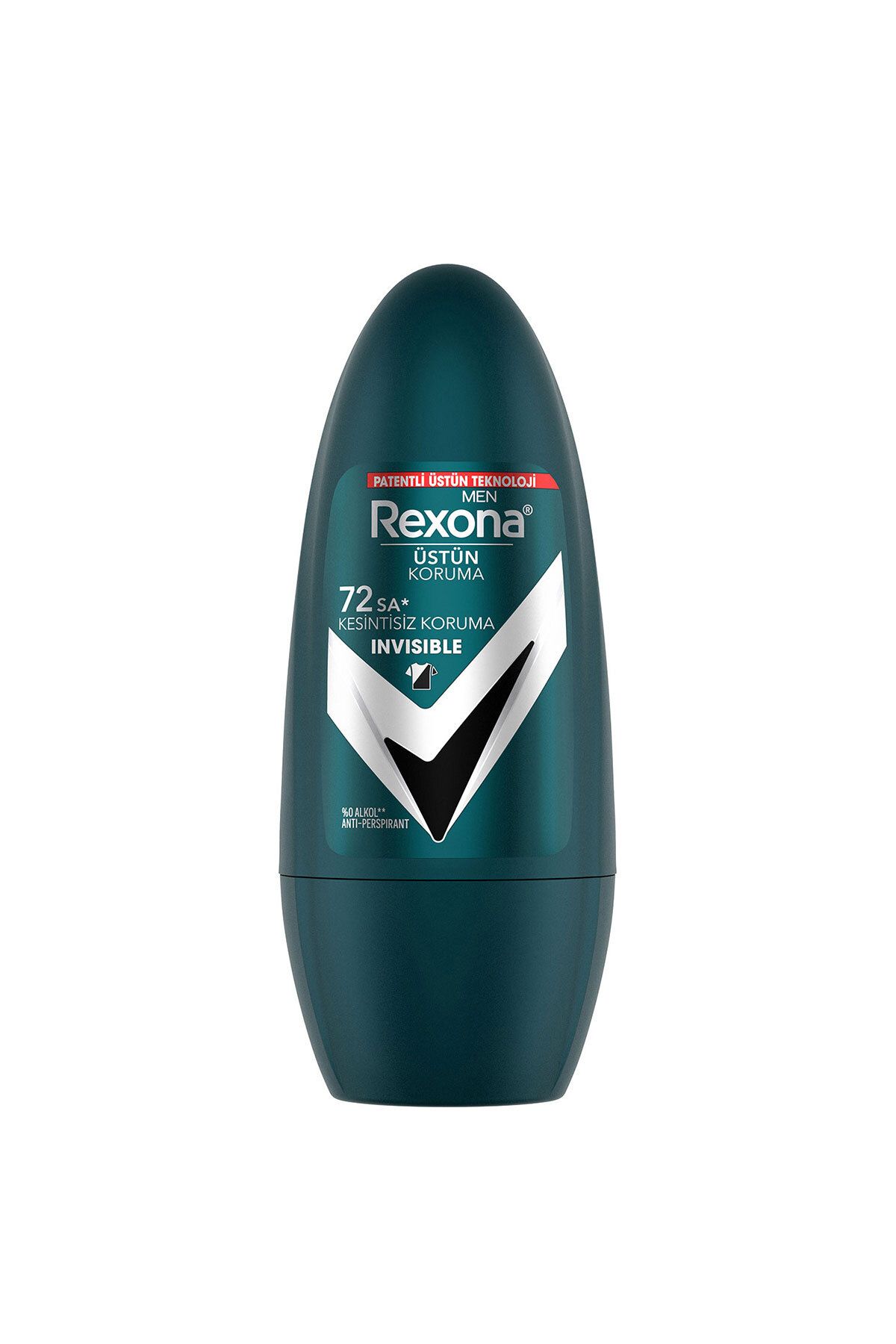 دئودورانت رول اون مردانه اینویسیبل با 72 ساعت حفاظت مستمر و فرمول بدون الکل – 50 میلی‌لیتر Rexona