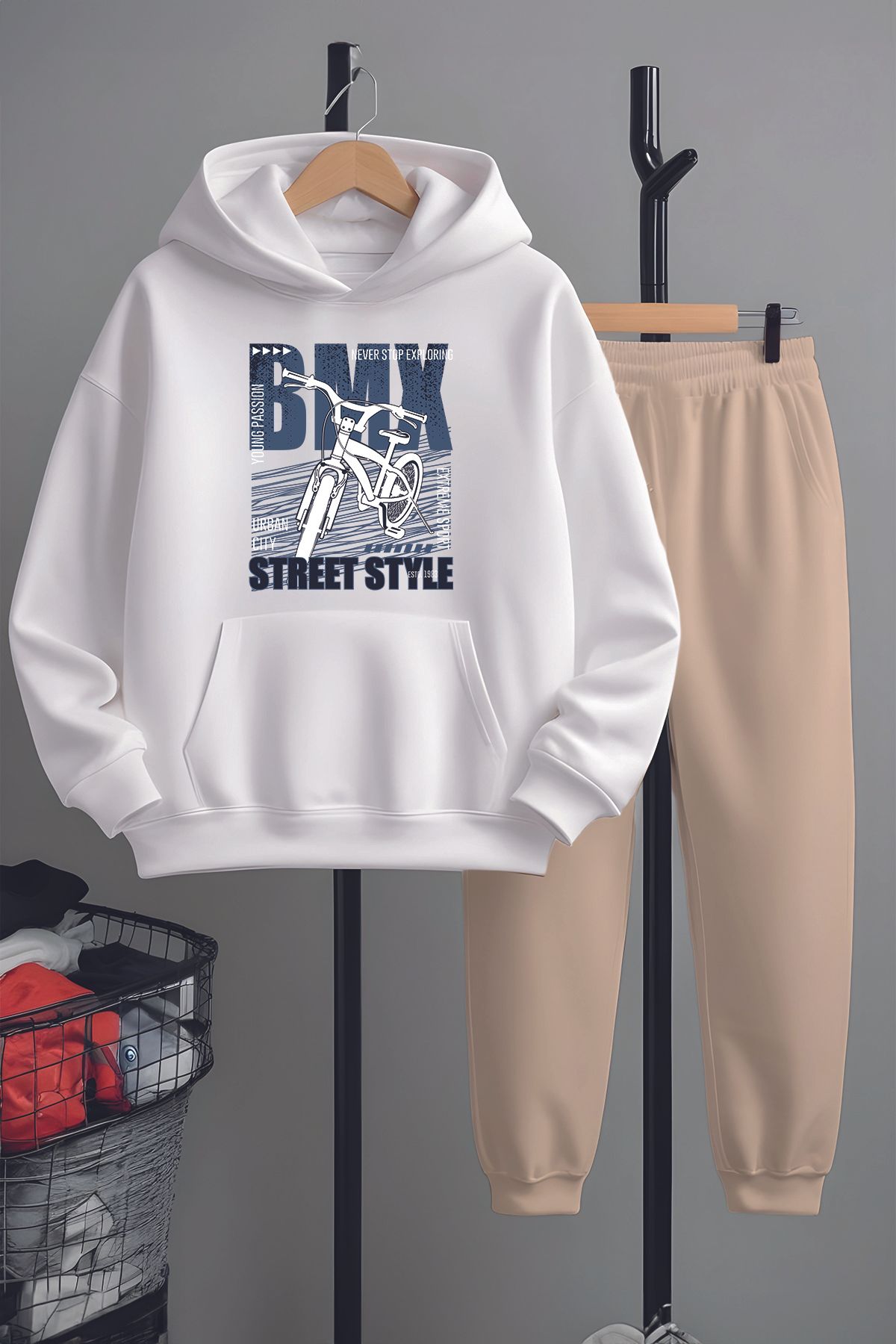 MYADA Set De Trening Cu Imprimeu În Partea Inferioară În Stil Extrem De Ciclism 22485 Unisex - 5–6 years