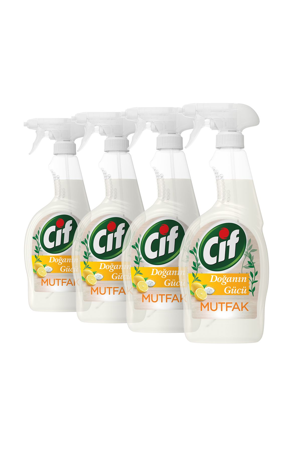 Cif Sprey Temizleyici Doğanın Gücü Mutfak Limon, Karnonat Ve Organik Limon Yağı Içerir 750 ml 4adet