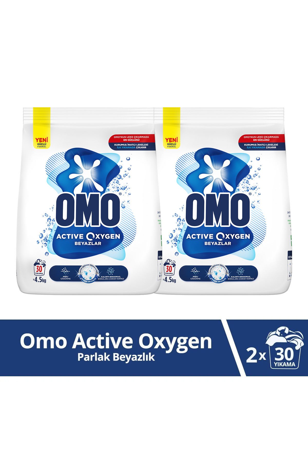 Active Oxygen Beyazlar Toz Deterjanı 4.5 Kg X2