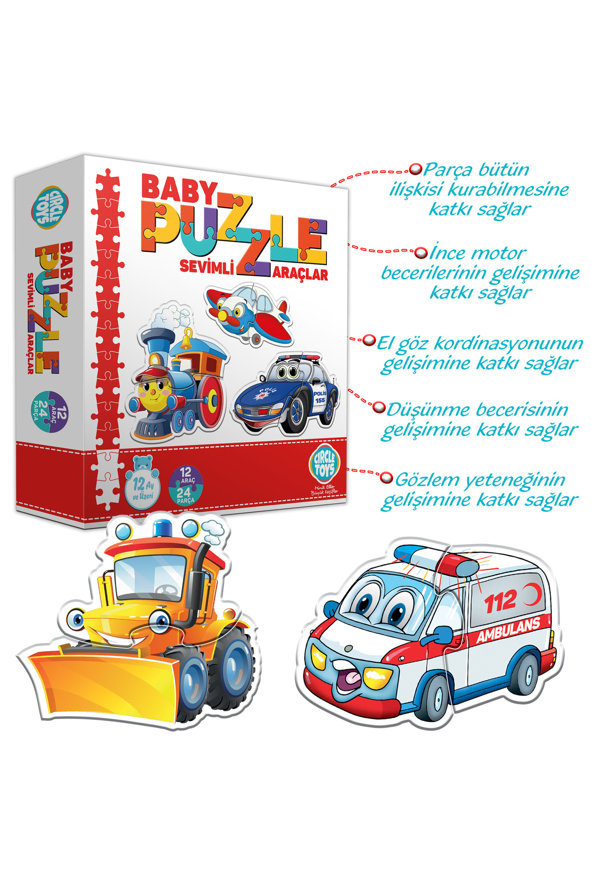 Circle Toys Baby Puzzle Sevimli Araçlar fotoğrafı 2 (önizleme)