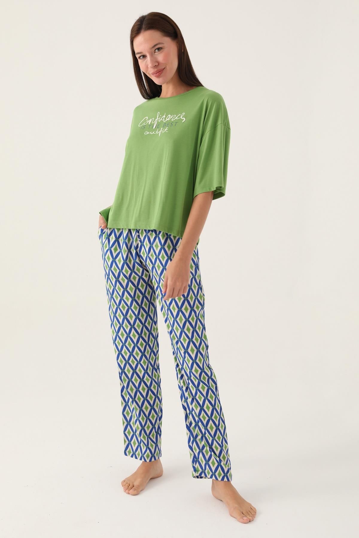 Arnetta-Green Women's Pajama Set 1