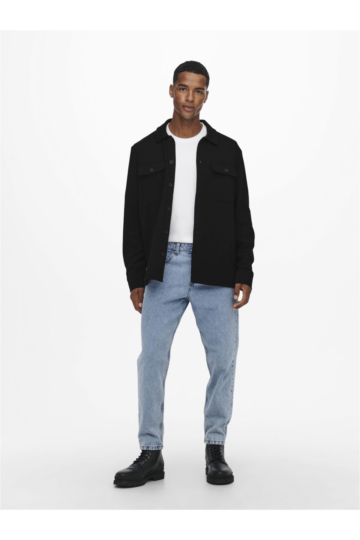 پیراهن Onsnewkodyl Sweat Noos 22021279 مشکی Only & Sons