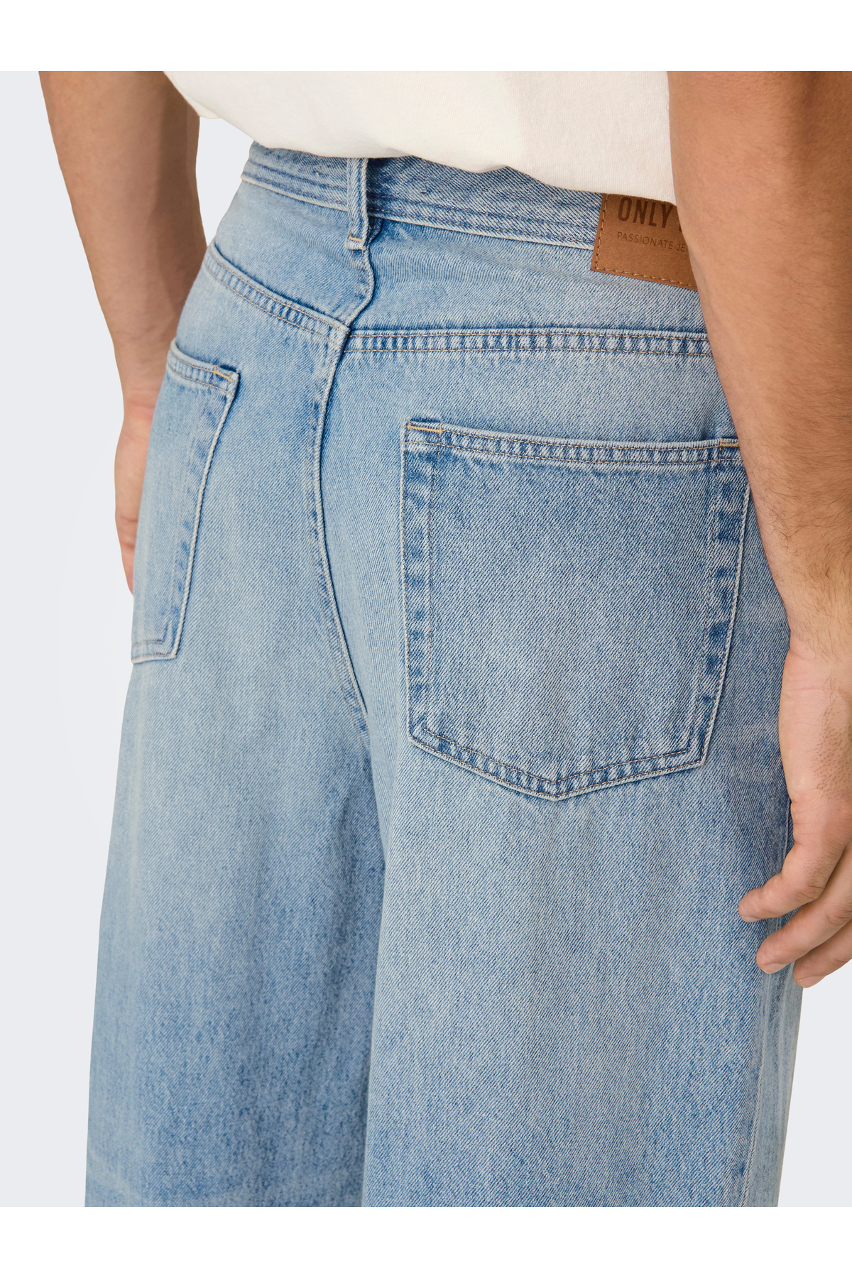 Only & Sons-Onsfade فضفاض Lb 2330 تاي Dnm Noos 22032330   الدنيم الأزرق الفاتح 7