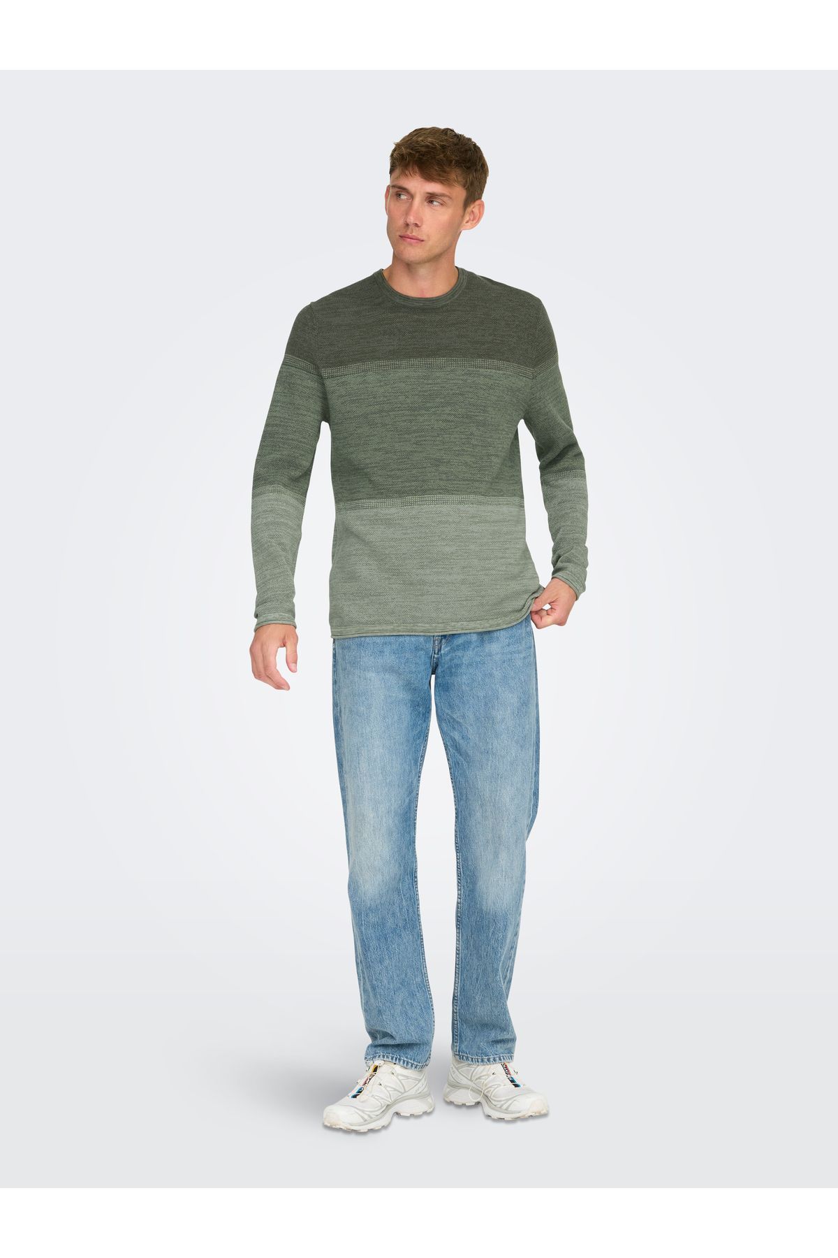 Only & Sons-Onsfelix Reg 12 – Crew Knit Castor Grey Noos 22029042 6