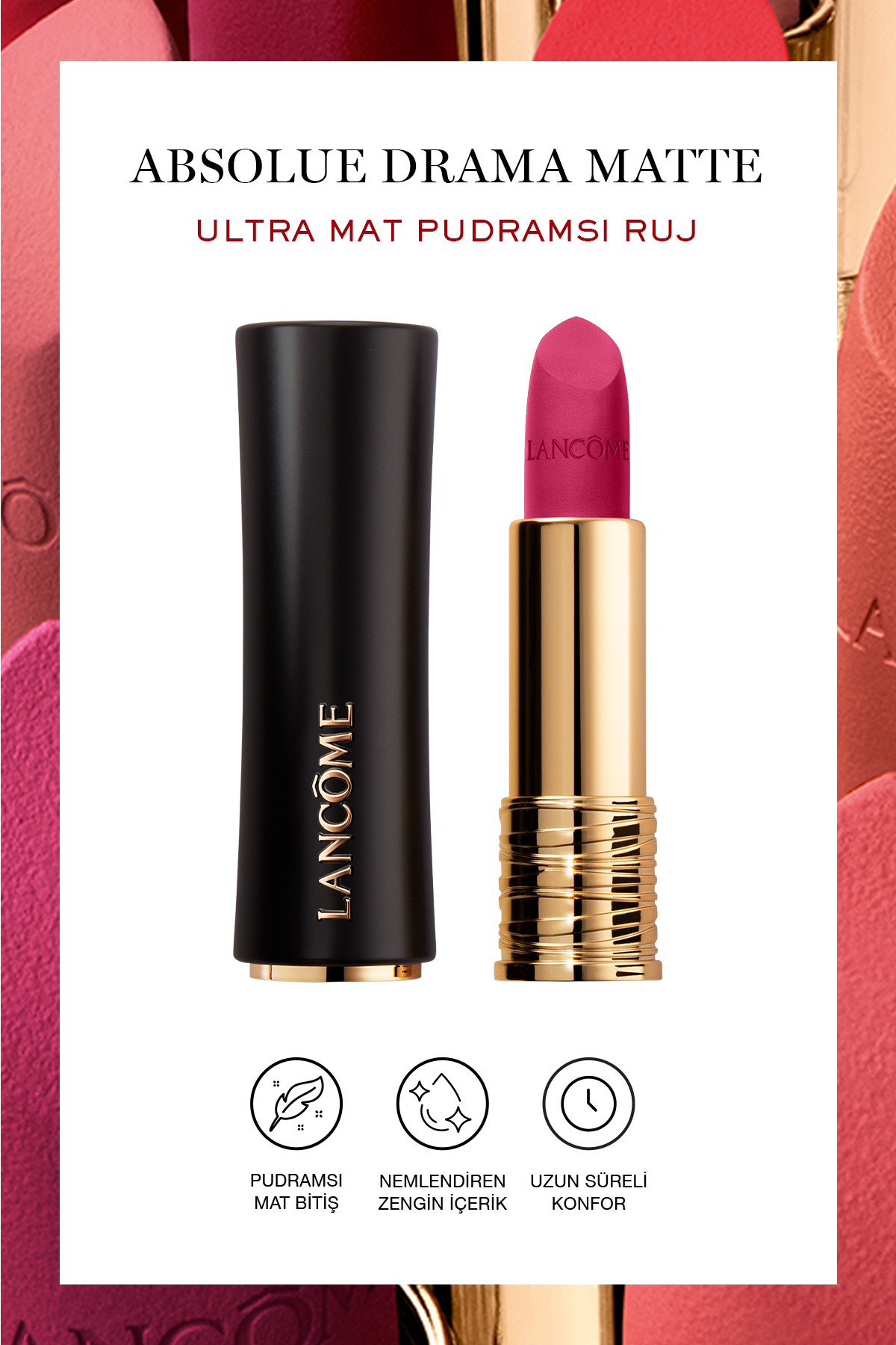 لنکوم L'Absolu Rouge Drama Matte Ultra Matte Rpstick 388 3614274196511