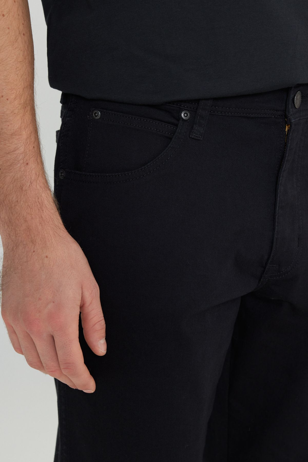 شلوار جین خاکستری مردانه مشکی منعطف با کمر معمولی تگزاسی معتبر Wrangler