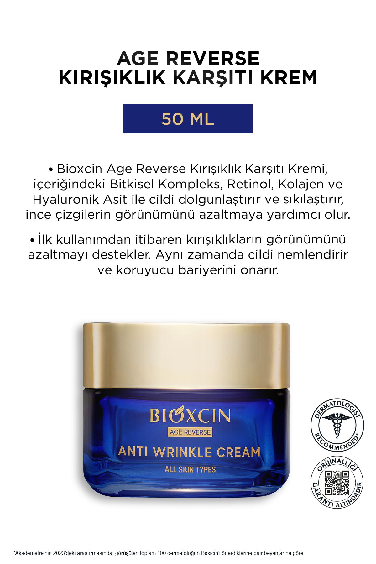 Bioxcin-Age Reverse Anti-Wrinkle Cream 50 ml 7