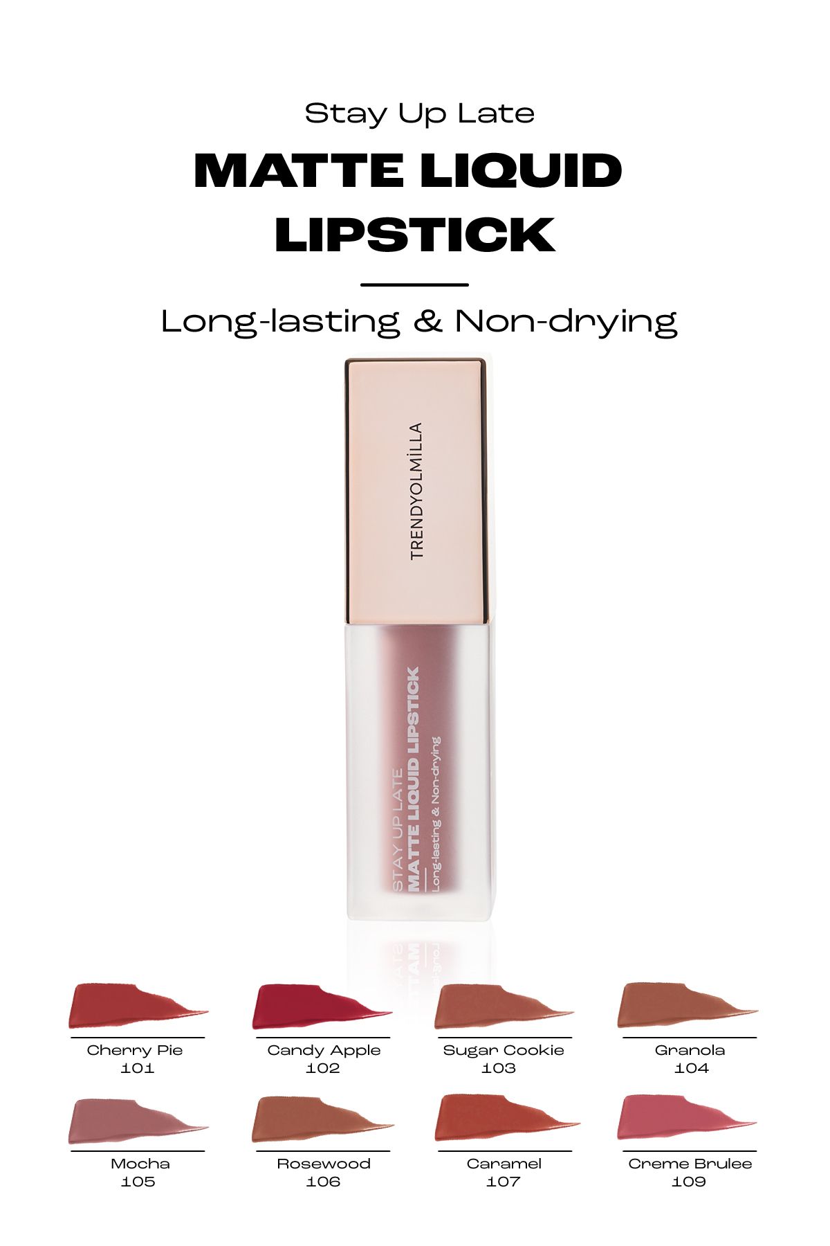 Trendyolmilla Beauty-8 Stunden lang anhaltender flüssiger, matter Lippenstift Granola – nicht trocknende Lippen, TKZAW25RJ00000 2