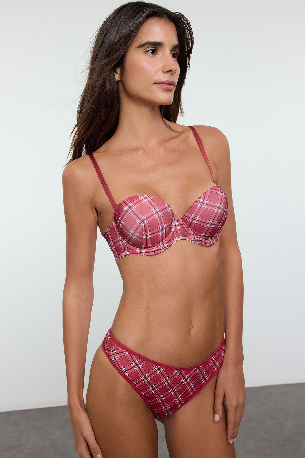 Trendyol Collection-Extra Padded Red Rope Strap T-Shirt Bra - Thmaw21Su0058 2