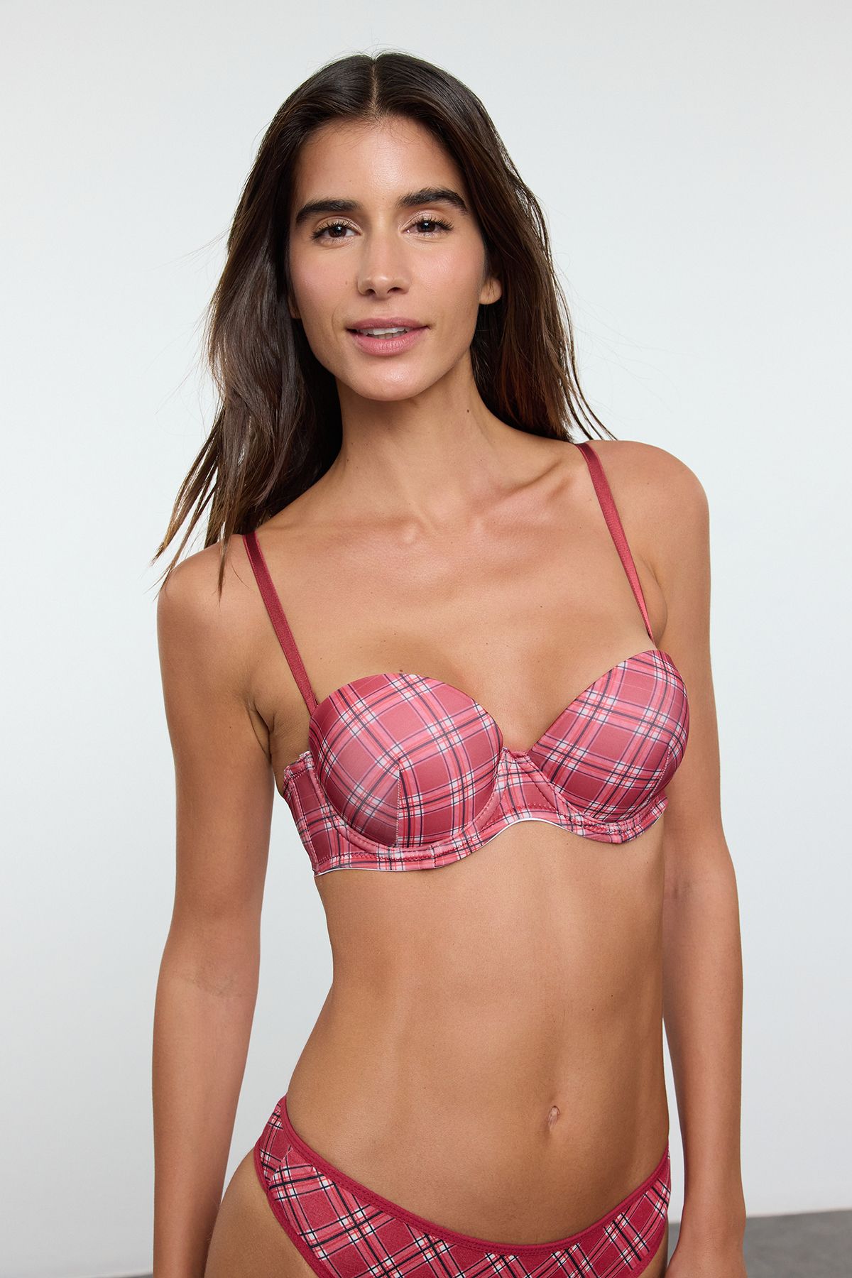 Trendyol Collection-Extra Padded Red Rope Strap T-Shirt Bra - Thmaw21Su0058 1