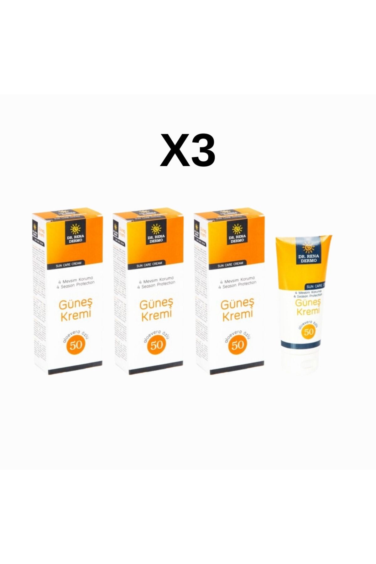 Dr.Rena GUNES KREMI ALOEVERA OZLU 50 FKT 100 ML X 3 ADET