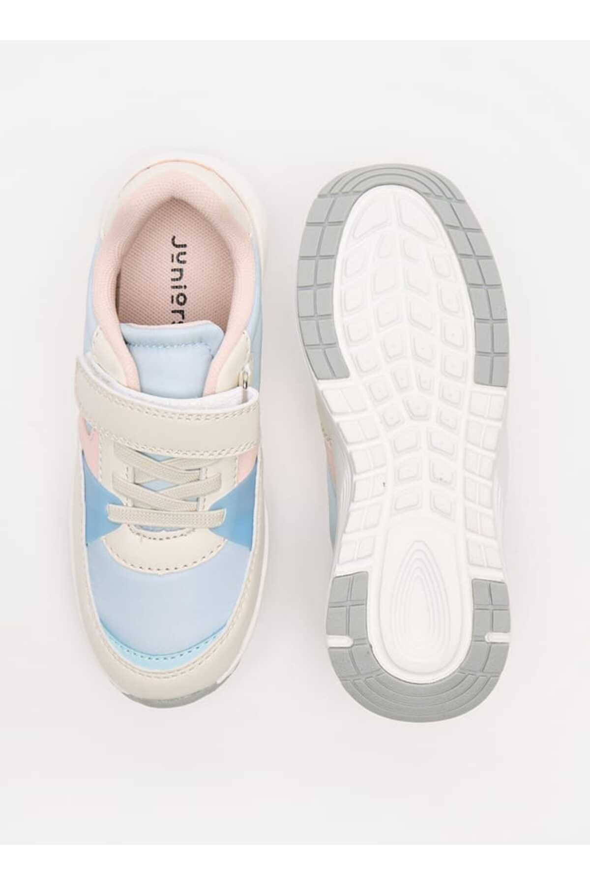 Juniors-Colourblock Sneakers with Hook and Loop Closure 4