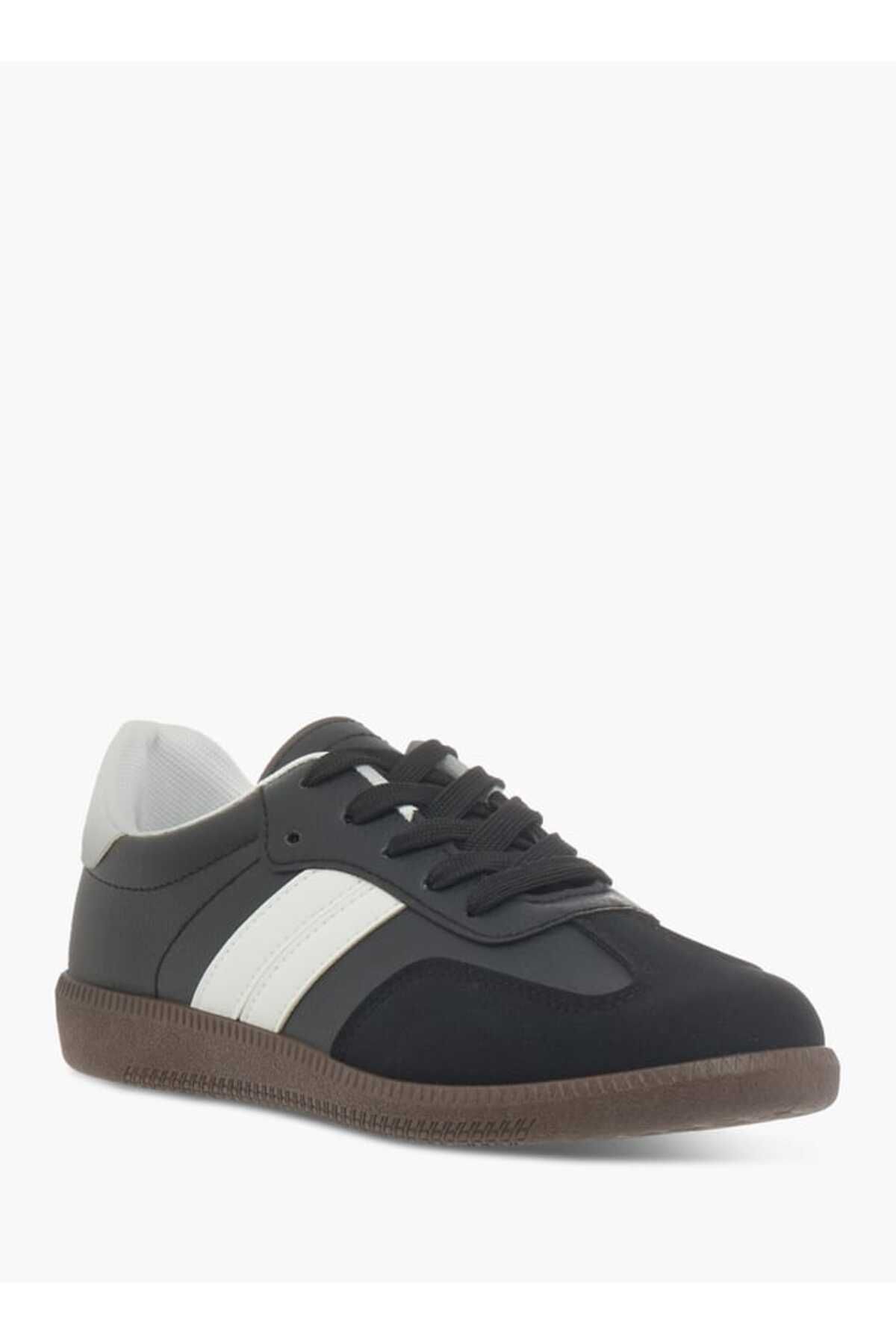 Dash-Panelled Low Ankle Sneakers with Lace-Up Closure 2