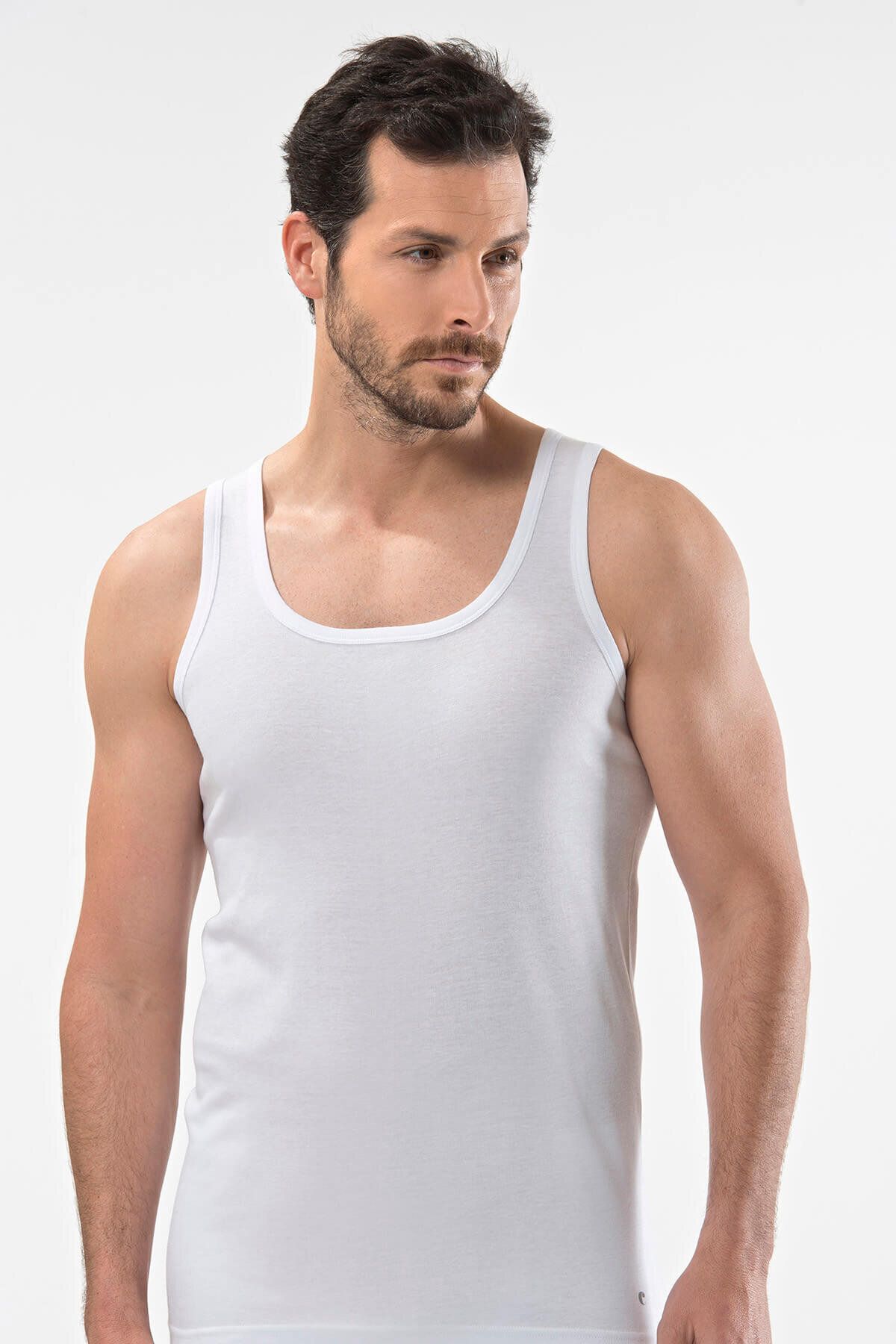 Cacharel-1205 Men's Modal Cotton Ribbed Tank Top 1