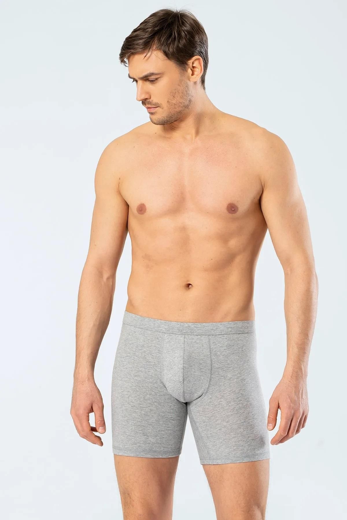 Cacharel Erkek Boxer, Bel Bantlı Uzun Boxer, %95 Pamuk %5 Likralı
