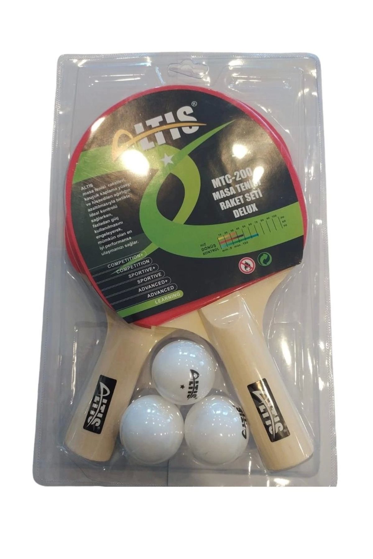 ALTIS-Mtc200 Table Tennis Racket Set Delux 2 Rackets 3 Balls 1 Star Packaged 1