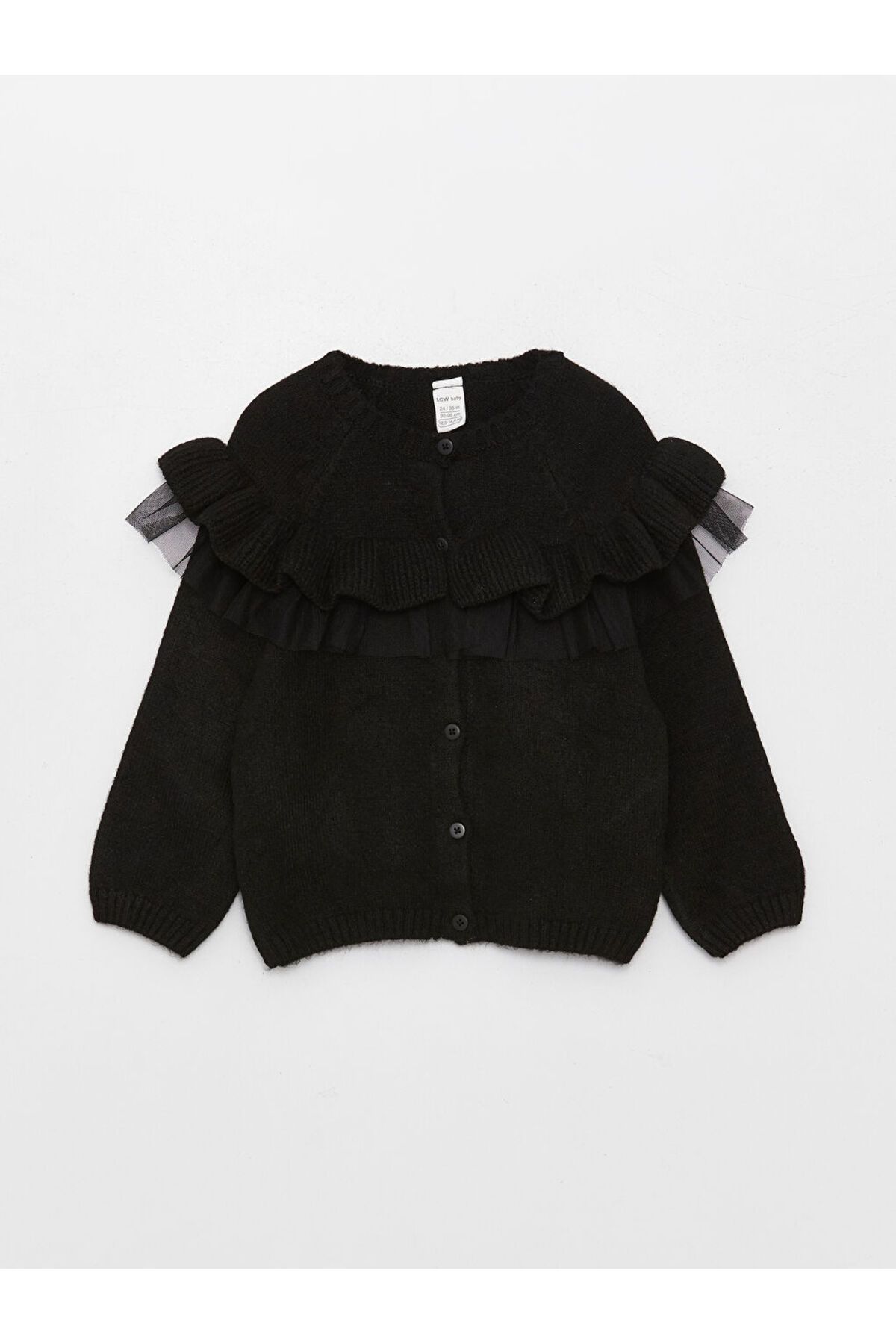 LC Waikiki-LCW Baby Strickjacke mit Rundhalsausschnitt für Babys und Mädchen 1