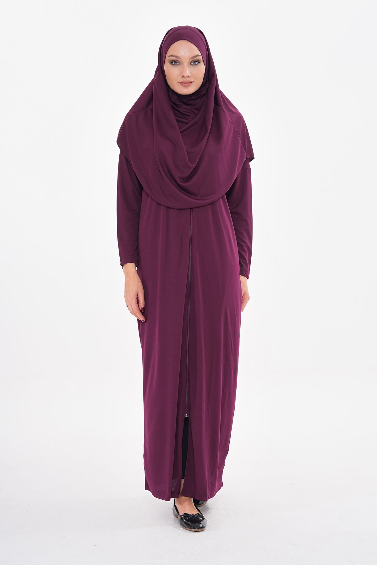 medipek-One-Piece Prayer Dress with Zippered Hijab 4