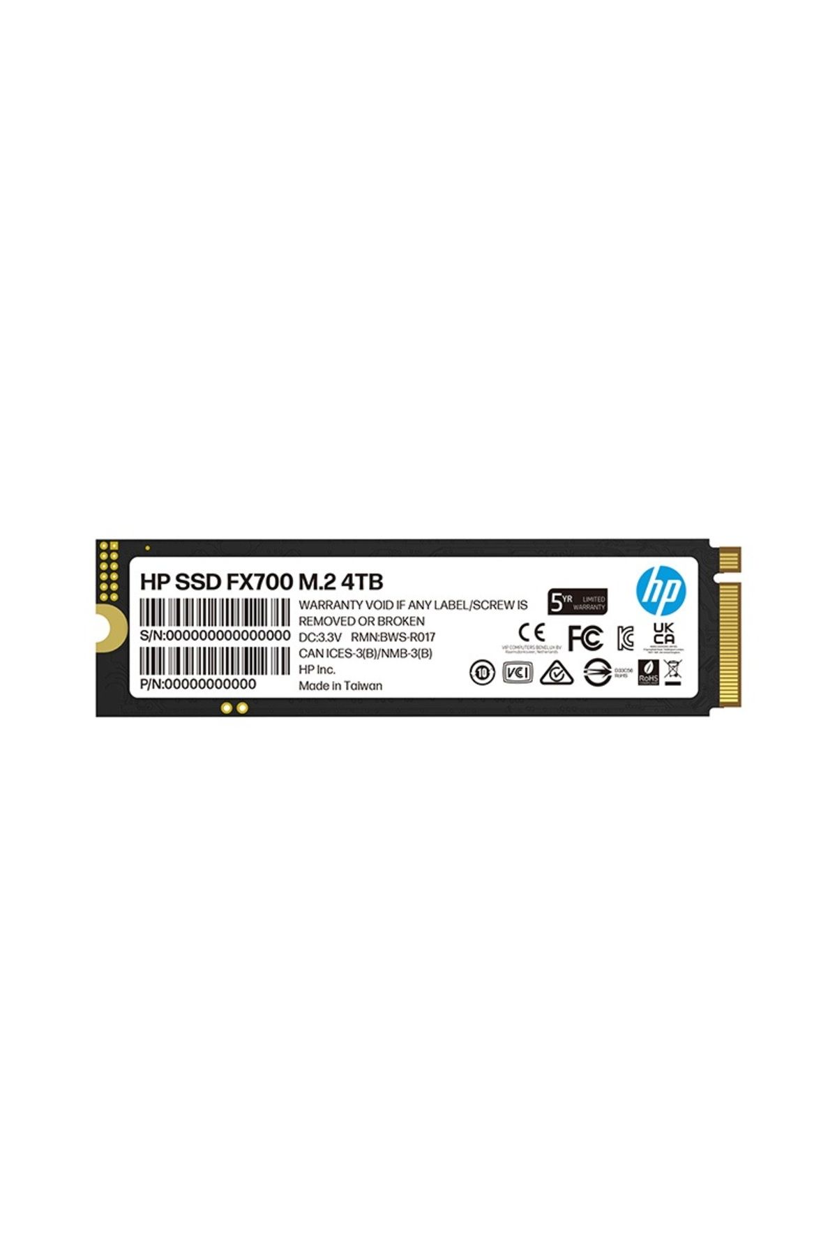 HP-FX700 4 تيرابايت 7200 ميجابايت/ثانية - 6200 ميجابايت/ثانية PCI-e NVMe M.2 2280 SSD 8U2N7AA (متوافق مع PlayStation 5) 1