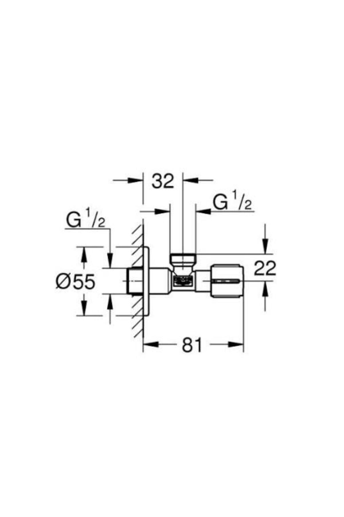 Grohe-Hard Graphite Intermediate Faucet - 1/2 in and 1/2 Out with Brush - 22041Al0 3