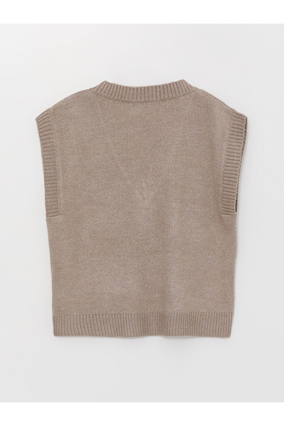LC Waikiki-LCW Modest Damen-Strickpullover in Übergröße mit V-Ausschnitt 7