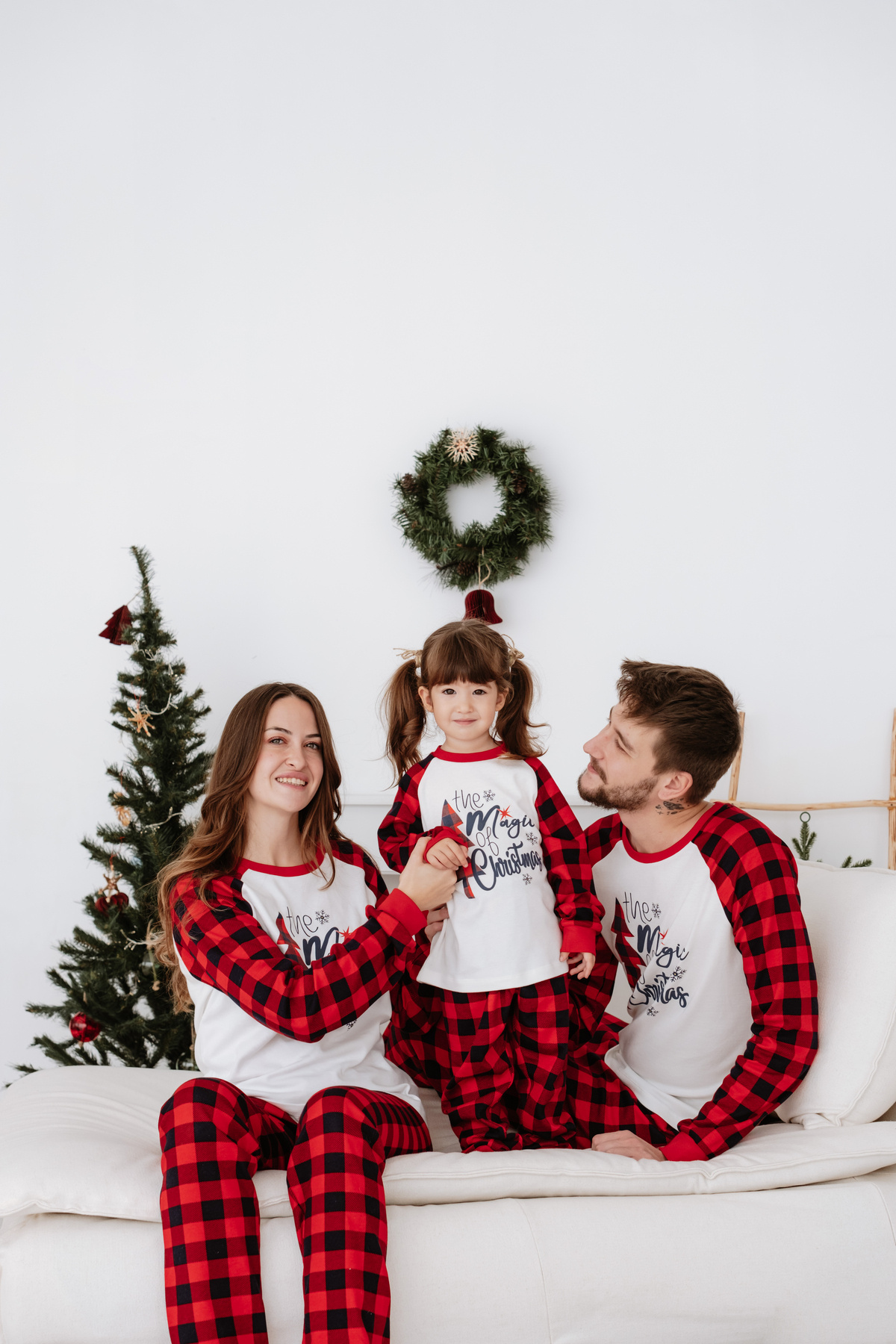 Lilabio-100% Cotton New Year's Family Pajamas Set Mother Father Child (Separately Priced) 3