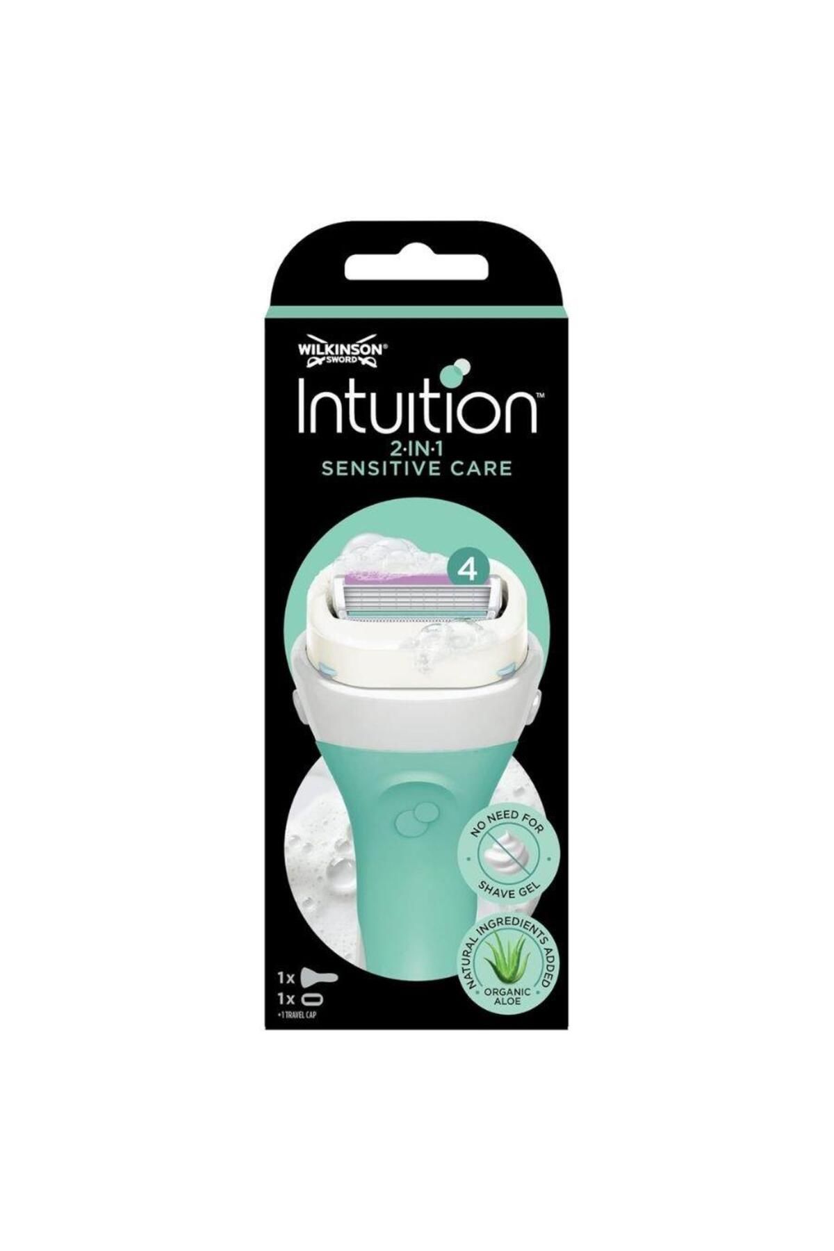 Intuition 2 In 1 Sensitive Care Hassas Ciltler Için Sabunlu 4 Bıçaklı Kadın Tıraş Bıçağı