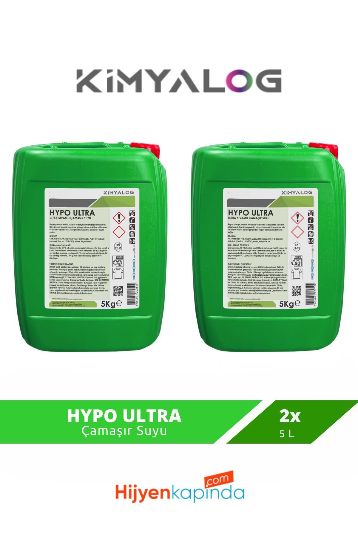 Kimyalog Hypo Ultra Ultra Kıvamlı Çamaşır Suyu Güçlü Etkili 5 Kg 2 Adet