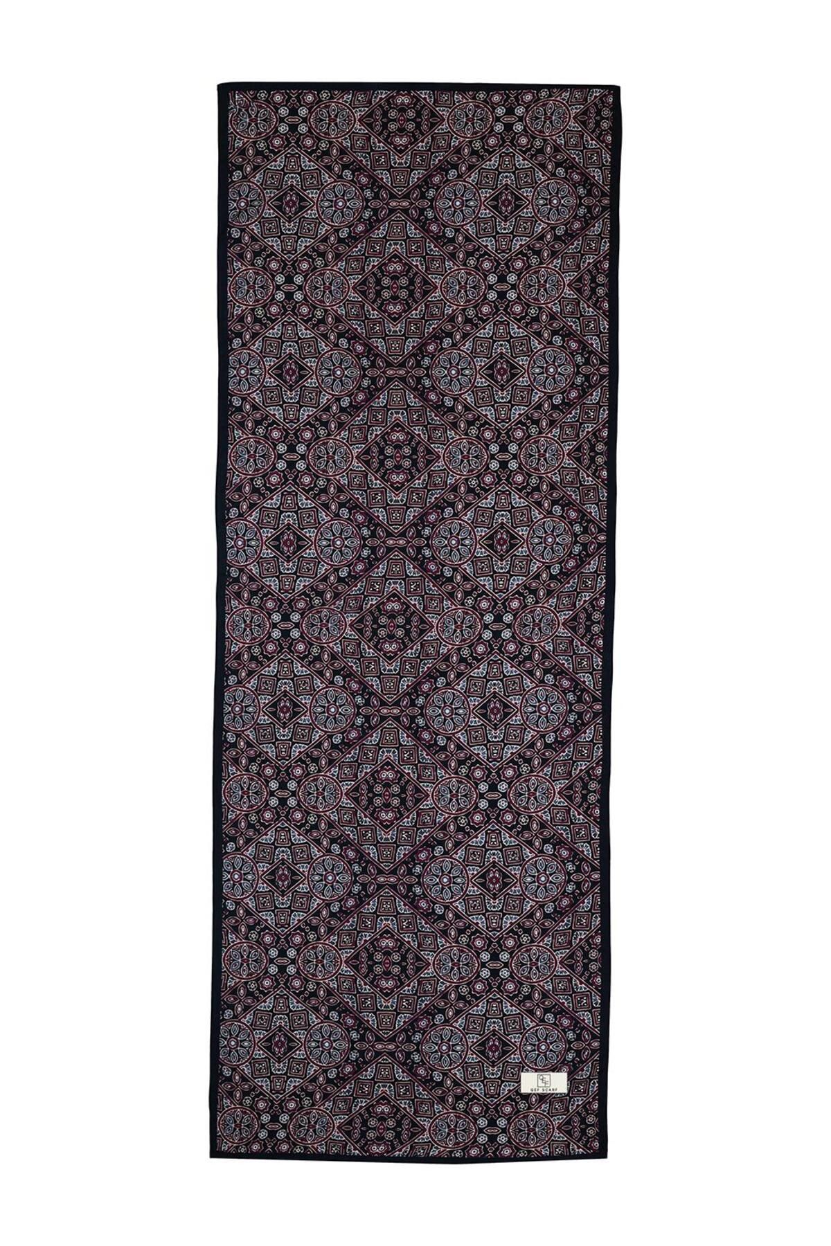 Qef-Palm Patterned Daily Print Shawl 8
