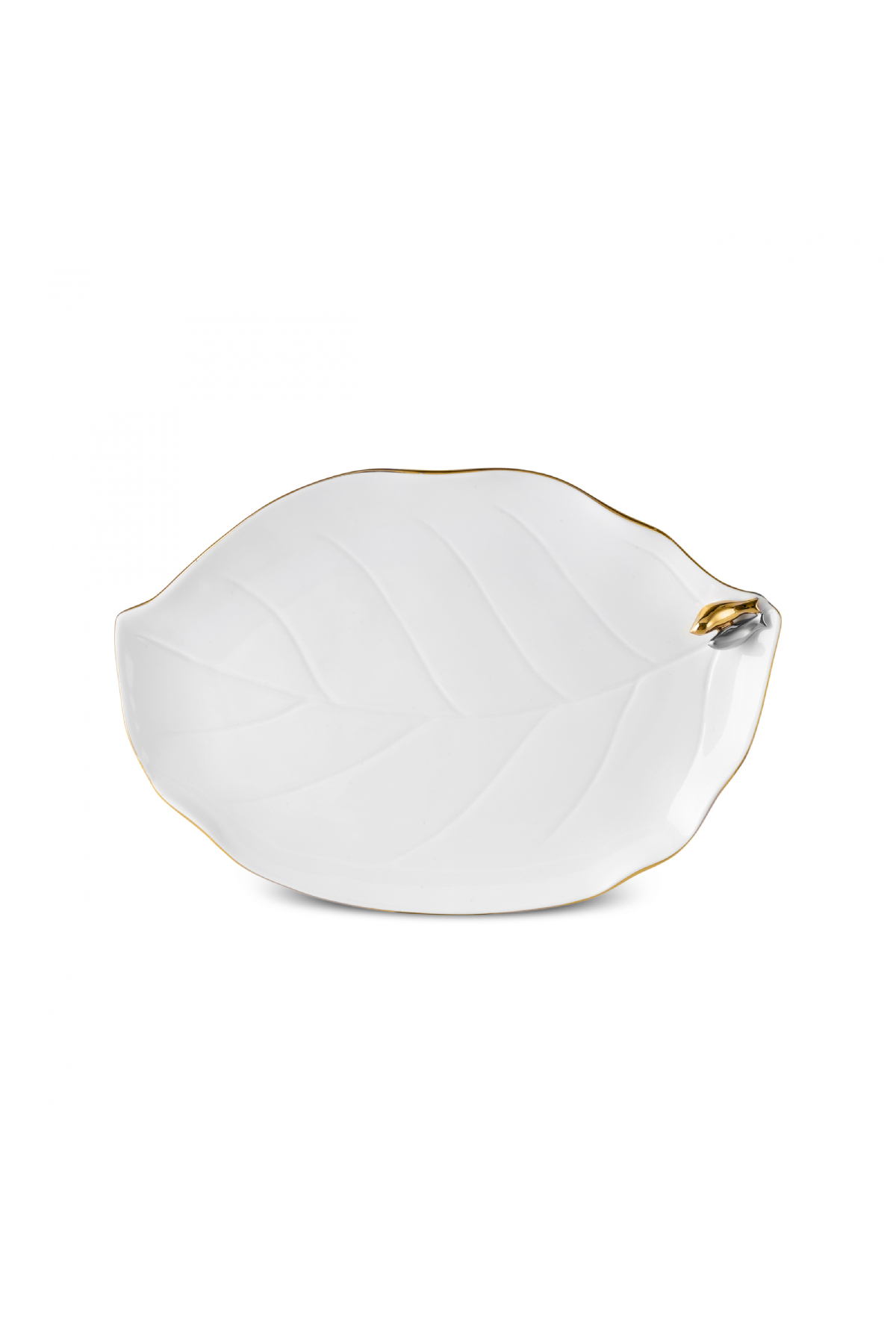X Müge Anlı Kuşlu Kayık Tabak Gold 20 Cm