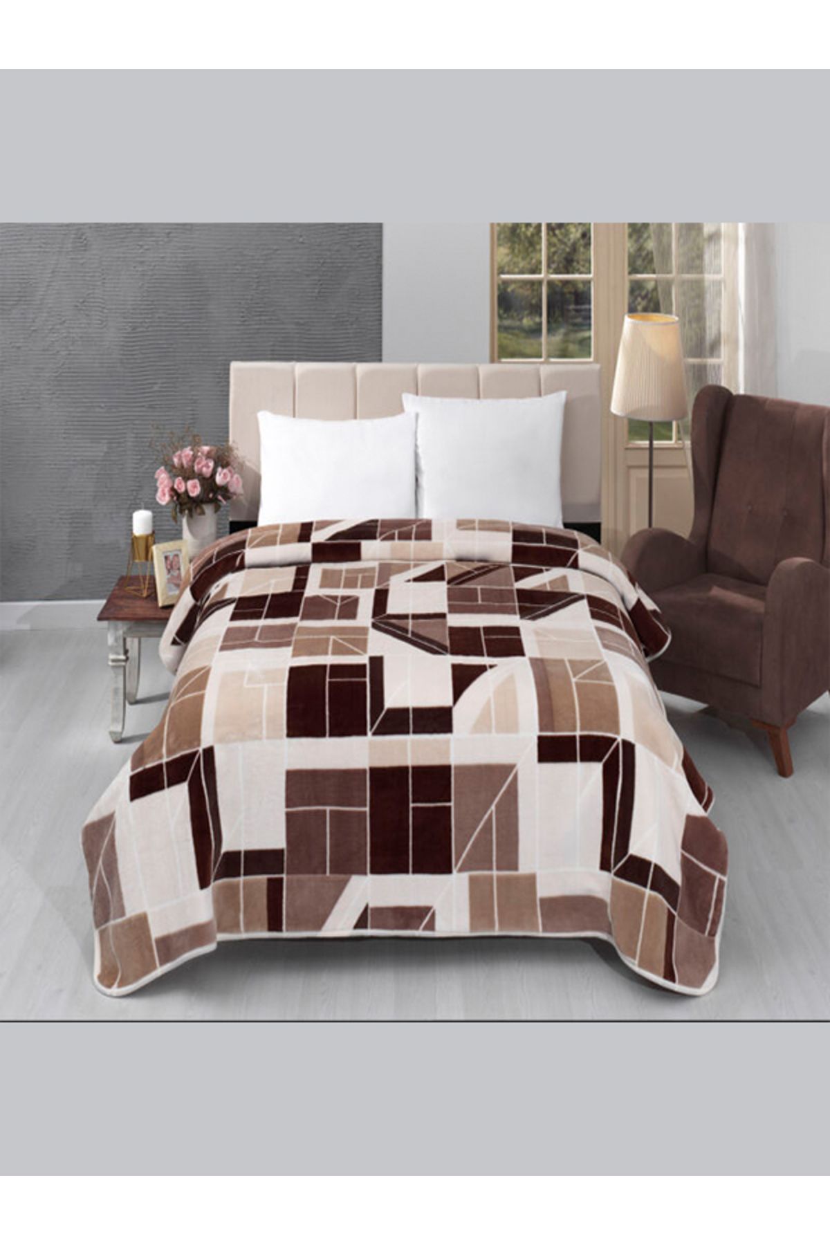 MİNK-Mink Blanket Lacasa 1098 Brown Double 1