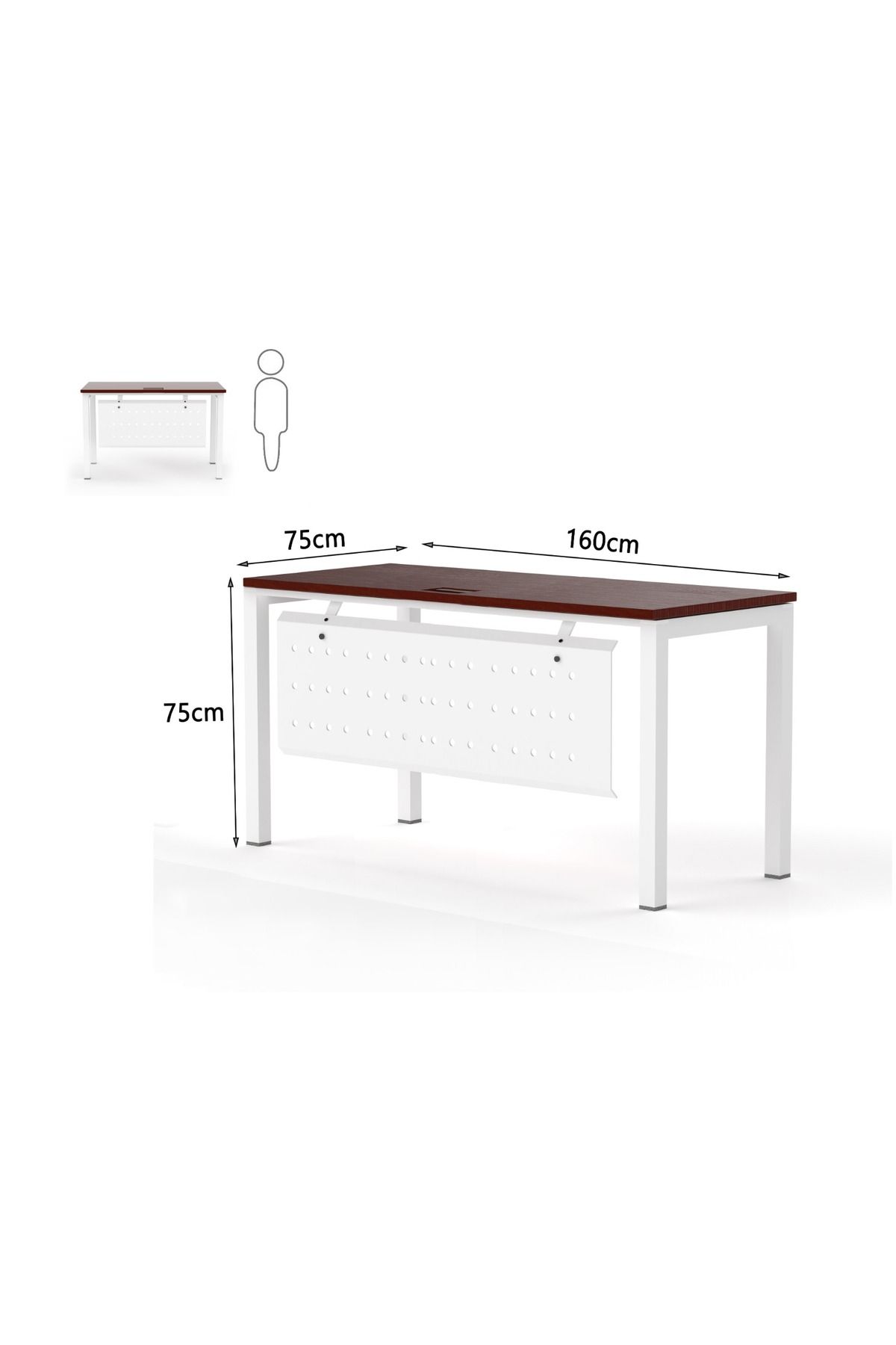 Mahmayi-Figura 72-16 Apple Cherry Modern Workstation without Drawer 5