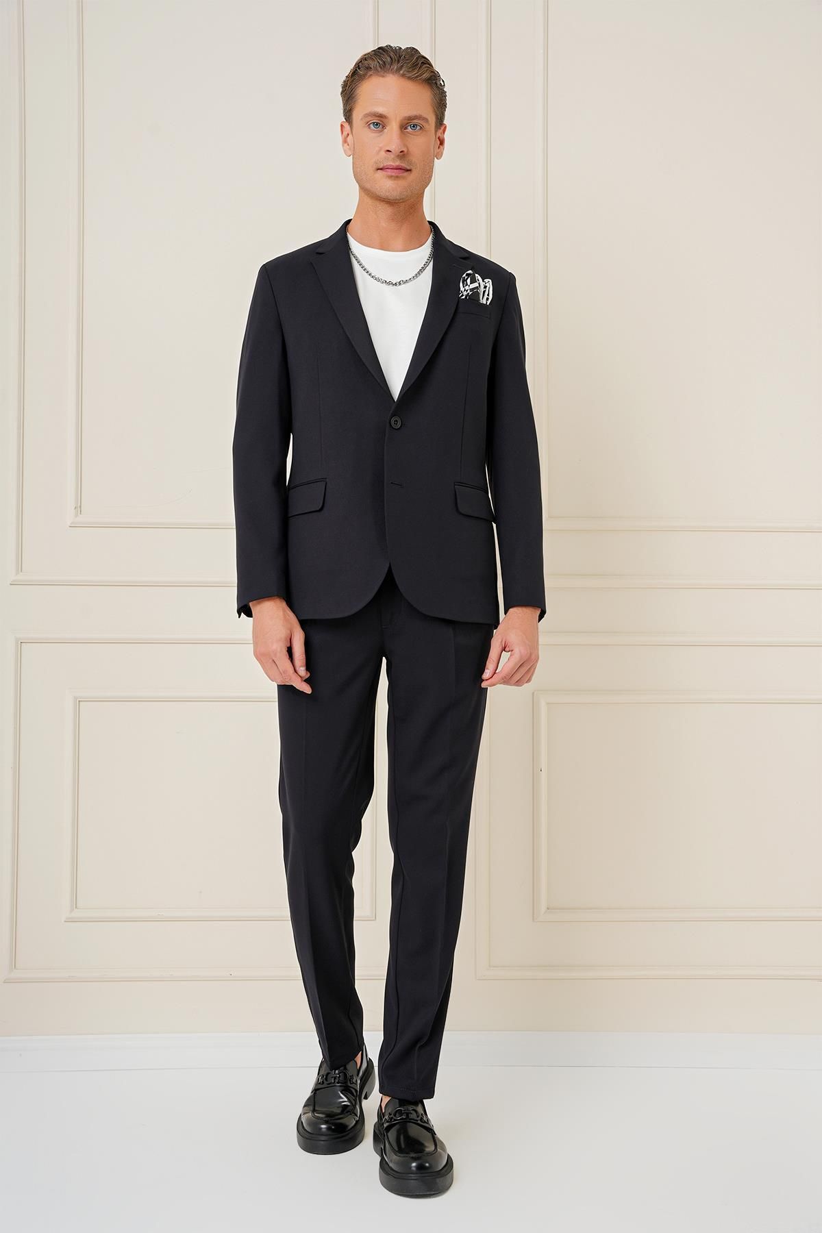 کاپشن اسپرت مشکی Slim Fit C 691 Efor