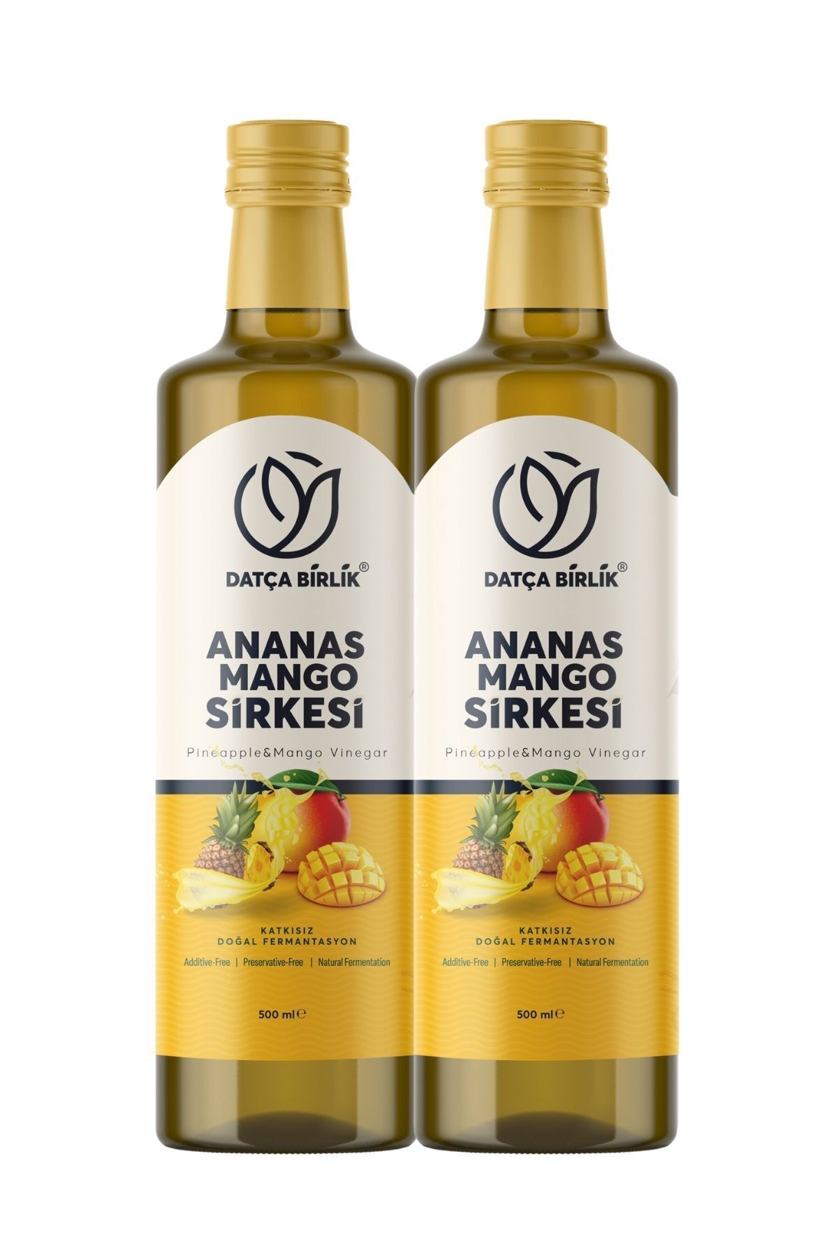 2 ADET ANANAS MANGO SİRKESİ DOĞAL FERMANTASYON 500 ML.