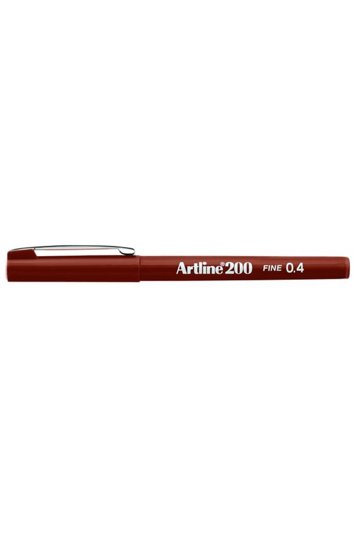 artline 200 Fineliner 0.4mm Keçe Uçlu Kalem Koyu Kahverengi